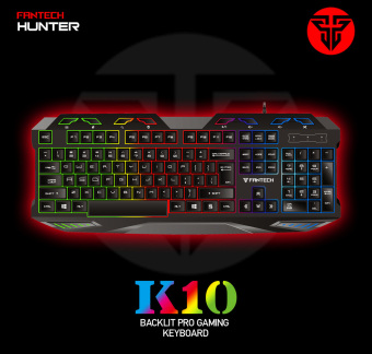 Fantech K-10 USB Colorful Backlight / Water Resistant GamingKeyboard (Black) July 2018 - 3 Fantech K-10 USB Colorful Backlight / Water Resistant GamingKeyboard (Black) - 3