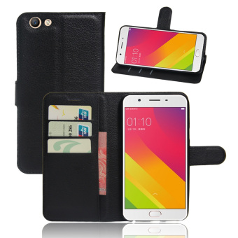 Flip Leather Wallet Case Cover for Oppo F1s (black) - intl