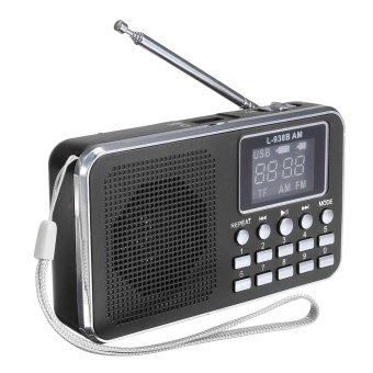 FM AM Mini Radio Digital LCD Speaker MP3 Music Player AUX USB TF With LED Light Black - Intl June 2018 - 2 FM AM Mini Radio Digital LCD Speaker MP3 Music Player AUX USB TF with LED Light Black - intl - 2