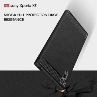 For Sony Xperia XZ Carbon Fiber Brushed Texture Slim TPU Back Case (Black) - Intl June 2018 - 3 For Sony Xperia XZ Carbon Fiber Brushed Texture Slim TPU Back Case (Black) - intl - 3
