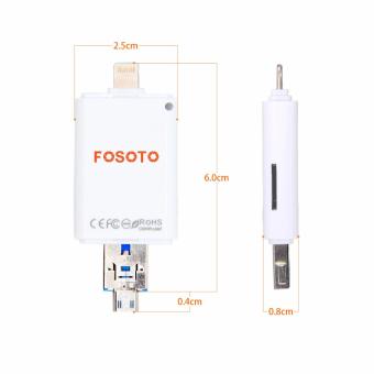 FOSOTO Lightning IFlash USB SDHC Micro SD OTG Card Reader For IOS 9iPhone 5/5S/6/6Plus/iPad PC & Android 3 In 1 Memory CardReaders & Adapters - White - Intl April 2018 - 3 FOSOTO Lightning iFlash USB SDHC Micro SD OTG Card Reader For IOS 9iPhone 5/5S/6/6Plus/iPad PC & Android 3 in 1 Memory CardReaders & Adapters - White - intl - 3