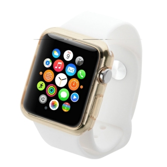 HAWEEL Slim Transparent Soft TPU Protective Case For Apple Watch38mm(Gold) June 2018 - 4 HAWEEL Slim Transparent Soft TPU Protective Case for Apple Watch38mm(Gold) - 4