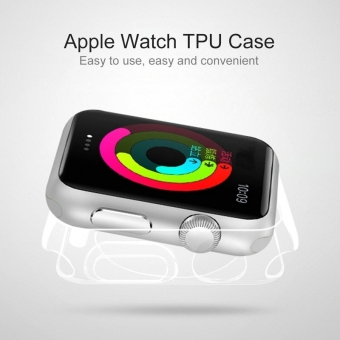HAWEEL Slim Transparent Soft TPU Protective Case For Apple Watch38mm(Gold) June 2018 - 5 HAWEEL Slim Transparent Soft TPU Protective Case for Apple Watch38mm(Gold) - 5
