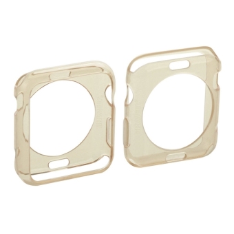 HAWEEL Slim Transparent Soft TPU Protective Case For Apple Watch38mm(Gold) June 2018 - 2 HAWEEL Slim Transparent Soft TPU Protective Case for Apple Watch38mm(Gold) - 2