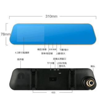 HD 1080p Monitor Dual Len In-Car Reversing Camera Cam DVR Rear View Mirror June 2018 - 2 HD 1080p Monitor Dual Len In-Car Reversing Camera Cam DVR Rear View Mirror - 2