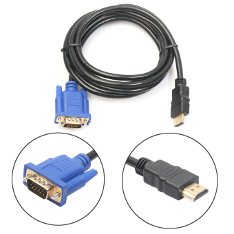 HDMI Gold Male To VGA HD Male 15Pin Adapter 1080P Converter Cable 6FT June 2018 - 2 HDMI Gold Male To VGA HD Male 15Pin Adapter 1080P Converter Cable 6FT - 2