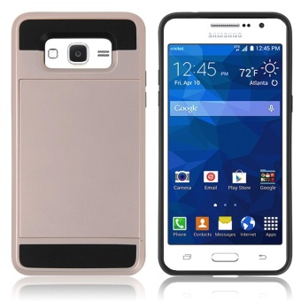 Hybrid Dual Layer Shockproof Bumper Wallet Case Cover With CardHolder For Samsung Galaxy J2 Prime - Intl June 2018 - 5 Hybrid Dual Layer Shockproof Bumper Wallet Case Cover with CardHolder for Samsung Galaxy J2 Prime - intl - 5