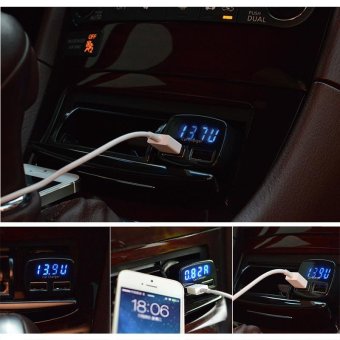 In 1 3.1A Dual USB Car Charger Adapter Voltmeter Ammeter Tester Blue LCD - Intl June 2018 - 5 In 1 3.1A Dual USB Car Charger Adapter Voltmeter Ammeter Tester Blue LCD - intl - 5
