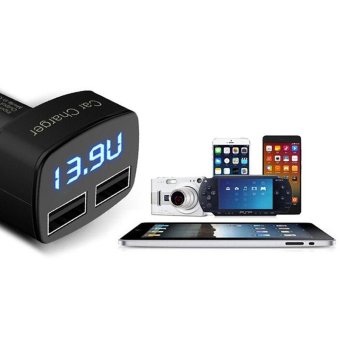 In 1 3.1A Dual USB Car Charger Adapter Voltmeter Ammeter Tester Blue LCD - Intl June 2018 - 3 In 1 3.1A Dual USB Car Charger Adapter Voltmeter Ammeter Tester Blue LCD - intl - 3