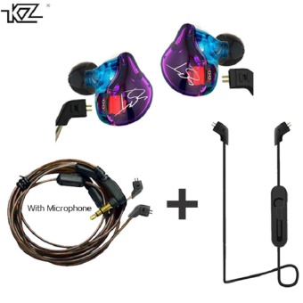 KZ ZST Hybrid Earphone +Bluetooth Wire+Dynamic Drive HI-FI Bass Earphones For Sport Music Smart Phones Black Color- Intl April 2018 - 2 KZ ZST Hybrid Earphone +Bluetooth Wire+Dynamic Drive HI-FI Bass earphones for Sport music smart phones Black Color- intl - 2