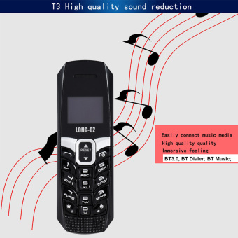 LONG-CZ T3 2G GSM Mini Phone 500mAh High Capacity Battery LongestTalking Call And Standby Time Black - Intl June 2018 - 3 LONG-CZ T3 2G GSM Mini Phone 500mAh High Capacity Battery LongestTalking Call and Standby Time Black - intl - 3