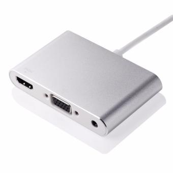 LYBALL 3 In 1 Lightning 8Pin To HDMI/VGA/Audio TV Digital Airplay Adapter Converter For IPhone 6 7 /iPad Silver - Intl June 2018 - 5 LYBALL 3 in 1 Lightning 8Pin to HDMI/VGA/Audio TV Digital Airplay Adapter Converter for iPhone 6 7 /iPad Silver - intl - 5