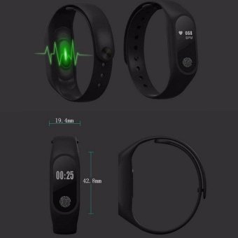 M2 Wristband Heart Rate Monitor Smart Watch Sports Reminder SmartBracelet For IOS And Android - Intl June 2018 - 3 M2 Wristband Heart Rate Monitor Smart Watch Sports Reminder SmartBracelet For IOS And Android - intl - 3