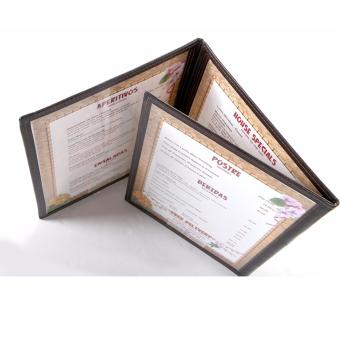 (MB008) Tri-fold Menu Jacket,Menu Holder 3 Pages With 6 Views Withcorner Metal Clip June 2018 - 4 (MB008) Tri-fold Menu Jacket,Menu Holder 3 Pages with 6 views withcorner metal clip - 4