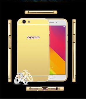 Metal Bumper Mirror Back Cover Case For Oppo F1s (Gold) - Intl June 2018 - 3 Metal Bumper Mirror Back Cover Case For Oppo F1s (Gold) - intl - 3