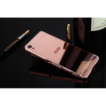 Metal Frame Mirror Back Case Cover For SONY Xperia XA (Rose Gold) -intl July 2018 - 3 Metal Frame Mirror Back Case Cover For SONY Xperia XA (Rose Gold) -intl - 3