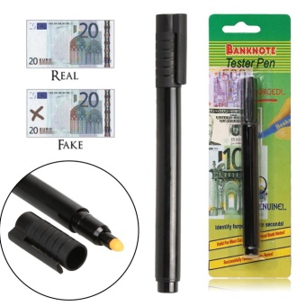 Money Checker Counterfeit Detector Marker Fake Banknotes Tester PenBlack - Intl June 2018 - 2 Money Checker Counterfeit Detector Marker Fake Banknotes Tester PenBlack - intl - 2