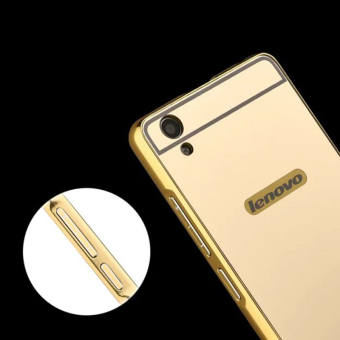 Moonmini Hard PC Mirror Metal Frame Bumper Case For Lenovo K3 A6000 (Black) April 2018 - 3 Moonmini Hard PC Mirror Metal Frame Bumper Case for Lenovo K3 A6000 (Black) - 3