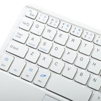 Multifunctional Ultra Thin Wireless Bluetooth 3.0 Keyboard WithTouch Pad For PC Tablet Laptop (White) May 2018 - 4 Multifunctional Ultra Thin Wireless Bluetooth 3.0 Keyboard withTouch Pad for PC Tablet Laptop (White) - 4