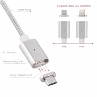Nylon 2 In 1 Magnetic Cable 1M For Lightning Adapter Sync Wire DataCable Fast Charging Both For Android Ios June 2018 - 2 Nylon 2 in 1 Magnetic Cable 1M For Lightning Adapter Sync Wire DataCable Fast Charging Both For Android ios - 2