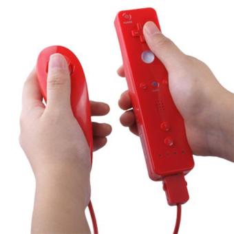 OEM Nintendo Wii Nunchuk - Merah + Remote Controller June 2018 - 3 OEM Nintendo Wii Nunchuk - Merah + Remote Controller - 3