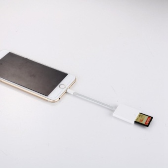 OTG SD Card Reader Digital Camera Reader Adapter Cable For IPhone5/6/7 And IPad White - Intl June 2018 - 3 OTG SD Card Reader Digital Camera Reader Adapter Cable for iPhone5/6/7 and iPad White - intl - 3