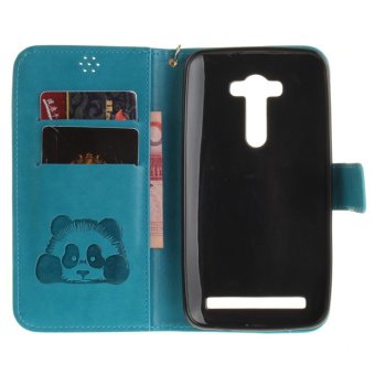Panda Embossed Leather Magnetic Flip Cover For Asus ZenFone 2 LaserZE551KL 5.5 Inch (Sky-blue) - Intl July 2018 - 2 Panda Embossed Leather Magnetic Flip Cover For Asus ZenFone 2 LaserZE551KL 5.5 inch (Sky-blue) - intl - 2