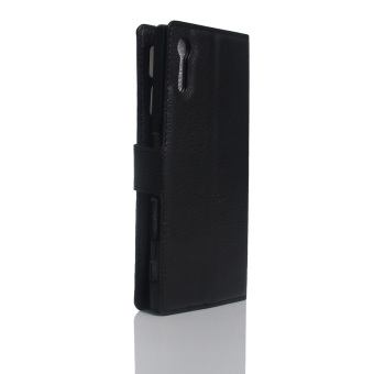 PU Leather Wallet Case Cover For Sony Xperia XZ (Black) June 2018 - 4 PU Leather Wallet Case Cover For Sony Xperia XZ (Black) - 4