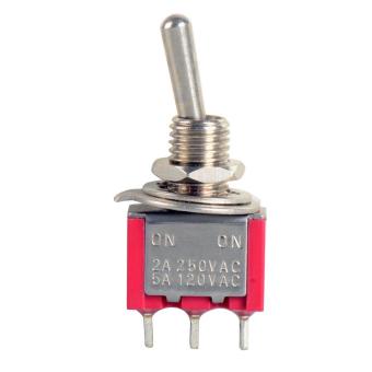 Red 3-pin MTS-102 SPDT Miniature Toggle Switches ON/ON WaterproofCap - Intl June 2018 - 5 Red 3-pin MTS-102 SPDT Miniature Toggle Switches ON/ON WaterproofCap - intl - 5