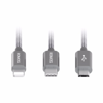 ROMOSS CB25N 8 Pin + Micro USB + Type-C Data Cable 1.5M - Intl June 2018 - 2 ROMOSS CB25N 8 Pin + Micro USB + Type-C Data Cable 1.5M - intl - 2