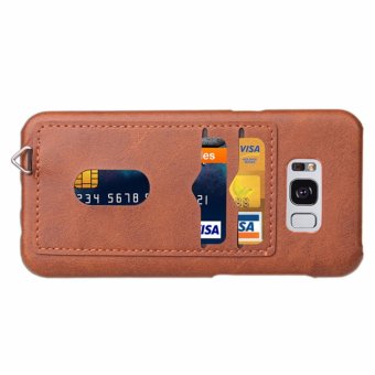 SANHE Phone Anti-drop Protection Hard Plastic PC Cases Soft PU Leather Covers Skins Backside Cards Insert With Chain Strap Hoop For Samsung Galaxy S8 Plus 6.2inch - Intl June 2018 - 4 SANHE Phone Anti-drop Protection Hard Plastic PC Cases Soft PU Leather Covers Skins Backside Cards Insert with Chain Strap Hoop For Samsung Galaxy S8 plus 6.2inch - intl - 4