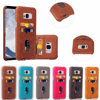 SANHE Phone Anti-drop Protection Hard Plastic PC Cases Soft PU Leather Covers Skins Backside Cards Insert With Chain Strap Hoop For Samsung Galaxy S8 Plus 6.2inch - Intl June 2018 - 2 SANHE Phone Anti-drop Protection Hard Plastic PC Cases Soft PU Leather Covers Skins Backside Cards Insert with Chain Strap Hoop For Samsung Galaxy S8 plus 6.2inch - intl - 2