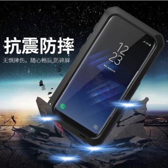 Shockproof Dustproof Water Resistant Aluminum Alloy Metal TemperedGlass Cover Case For Samsung Galaxy S8 Plus - Intl June 2018 - 3 Shockproof Dustproof Water Resistant Aluminum Alloy Metal TemperedGlass Cover Case For Samsung Galaxy S8 Plus - intl - 3