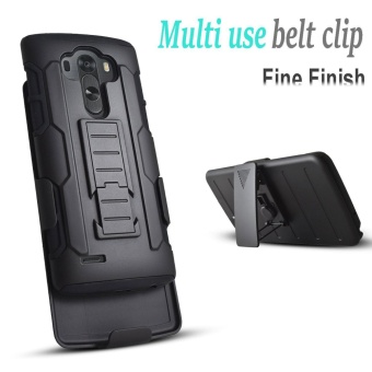 Shockproof Heavy Duty Protection Hybrid Full Body Rugged Case Rubber Dual Layer Holster Cover For LG G3 With Kickstand - Intl July 2018 - 5 Shockproof Heavy Duty Protection Hybrid Full Body Rugged Case Rubber Dual Layer Holster Cover for LG G3 with Kickstand - intl - 5