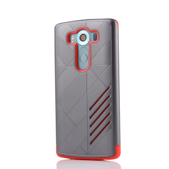 Silicon + PC Combo Case For LG V10 (Grey+Red) April 2018 - 2 Silicon + PC Combo Case for LG V10 (Grey+Red) - 2