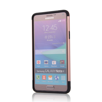 Silicon + PC Combo Case For Samsung Galaxy Note 4 N9100 (Rose Gold)- Intl July 2018 - 3 Silicon + PC Combo Case for Samsung Galaxy Note 4 N9100 (Rose Gold)- Intl - 3