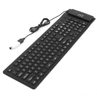 Slim Portable Waterproof Travel USB Flexible Foldable SilentSilicone Keyboard For Laptop PC Computer 47cm X13.3cm - Intl June 2018 - 3 Slim Portable Waterproof Travel USB Flexible Foldable SilentSilicone Keyboard for Laptop PC Computer 47cm x13.3cm - intl - 3