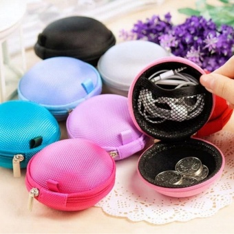 Sound Bytes Mini Round Storage Case Bag For Earphone Headphone(Black) April 2018 - 4 Sound Bytes Mini Round Storage Case Bag For Earphone Headphone(Black) - 4