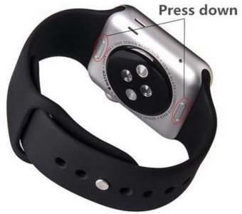 Sport Silicone Bracelet Strap Band For Apple Watch Iwatch 38mm(Black) - Intl April 2018 - 3 Sport Silicone Bracelet Strap Band For Apple Watch iwatch 38mm(Black) - Intl - 3