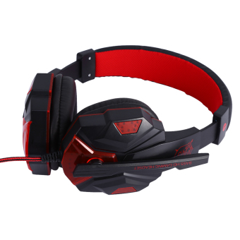 Stereo Gaming Headphone With Mic Wired Headsets With LED LightNoise Cancelling Headphone (Red) - Intl June 2018 - 2 Stereo Gaming Headphone with Mic Wired Headsets with LED LightNoise Cancelling Headphone (Red) - intl - 2