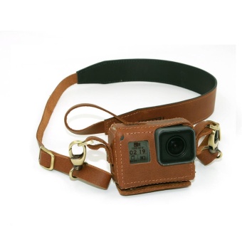TELESIN Leather Camera Case Bag With Neck Strap For GoPro Hero 5 -intl April 2018 - 3 TELESIN Leather Camera Case Bag with Neck Strap for GoPro Hero 5 -intl - 3