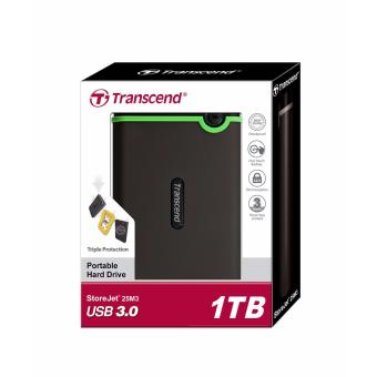 Transcend StoreJet Rugged Compact 25M3 1TB 3.0 Portable Hard Drive (Iron Gray) + 3 YEARS WARRANTY June 2018 - 3 Transcend StoreJet Rugged Compact 25M3 1TB 3.0 Portable Hard Drive (Iron Gray) + 3 YEARS WARRANTY - 3