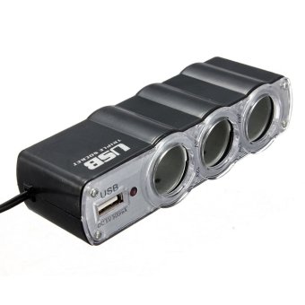 Triple USB Car Cigarette Lighter Socket Splitter Charger Adapter 12V 24V (Black) June 2018 - 4 Triple USB Car Cigarette Lighter Socket Splitter Charger Adapter 12V 24V (Black) - 4