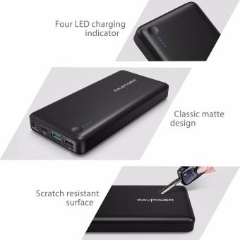 Type-C/USB-C Input & Output RAVPower RP-PB43-BLACK 20100mAhPortable Charger QC 3.0 Qualcomm Quick Charge 3.0 Power BankExternal Battery Pack For Macbook, Nexus 6, IPhone And More June 2018 - 5 Type-C/USB-C Input & Output RAVPower RP-PB43-BLACK 20100mAhPortable Charger QC 3.0 Qualcomm Quick Charge 3.0 Power BankExternal Battery Pack for Macbook, Nexus 6, iPhone and More - 5
