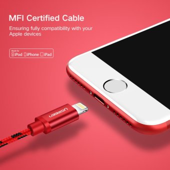 UGREEN Metal Alloy USB Lightning Cable USB Charger Cable NylonBradied Design For IPhone 4 5 6 7 IPad - Red,0.5M - Intl July 2018 - 3 UGREEN Metal Alloy USB Lightning Cable USB Charger Cable NylonBradied Design for iPhone 4 5 6 7 iPad - Red,0.5M - intl - 3
