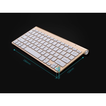 Ultra Thin Wireless Keyboard Mouse 2.4G Keyboard Mouse Combo And 2.4G USB Receiver For Macbook,Computer PC,Laptop And TV BOX - Golden - Intl July 2018 - 3 Ultra Thin Wireless keyboard mouse 2.4G keyboard Mouse combo and 2.4G USB Receiver for Macbook,Computer PC,Laptop and TV BOX - Golden - intl - 3