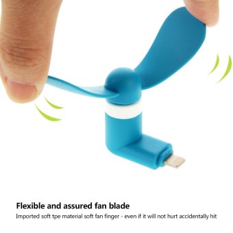 Ultralite Cell Phone Mini Fan For Apple IPhone5/5s/6/6s/6sPlus/iPads And Powerbanks With 8-pin LightningConnector Port (Blue) June 2018 - 4 Ultralite Cell Phone Mini Fan for Apple iPhone5/5s/6/6s/6sPlus/iPads and Powerbanks with 8-pin LightningConnector Port (Blue) - 4