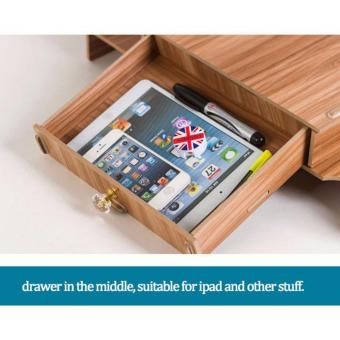 Ultralite Eco Friendly Wood Computer Monitor/ Laptop Riser Stand And Workspace Organizer With 1 Large Drawer June 2018 - 3 Ultralite Eco Friendly Wood Computer Monitor/ Laptop Riser Stand and Workspace Organizer with 1 Large Drawer - 3