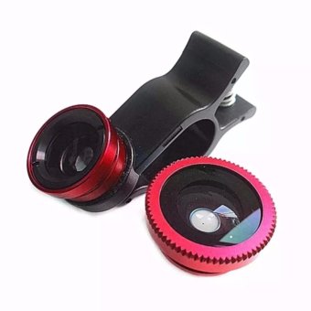 Universal 3 In 1 Clip On Fish Eye Mobile Camera Lens (RED) June 2018 - 2 Universal 3 In 1 Clip On Fish Eye Mobile Camera Lens (RED) - 2