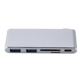 USB-C 3.1 Multi-port Hub Adapter 2 USB3.0 Ports Type-C PD SD/TFCard Reader For MACBOOK Grey - Intl June 2018 - 2 USB-C 3.1 Multi-port Hub Adapter 2 USB3.0 Ports Type-C PD SD/TFCard Reader for MACBOOK Grey - intl - 2